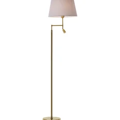 Kasper gulvlampe u/skjerm messing