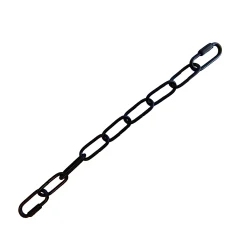 Kjetting sort 30cm m/skjøt