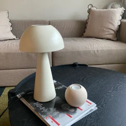 Kreta bordlampe beige