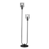 Kvarts gulvlampe 2-lys E27 sort/sotet