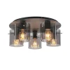 Kvarts takplafond Ø52cm E27 sort/sotet