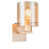 Kvarts vegglampe E27 gull/champagne
