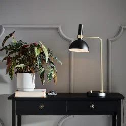Larry bordlampe E27 sort/messing