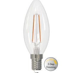 LM LED E14 mignon klar 4W 3-step dim