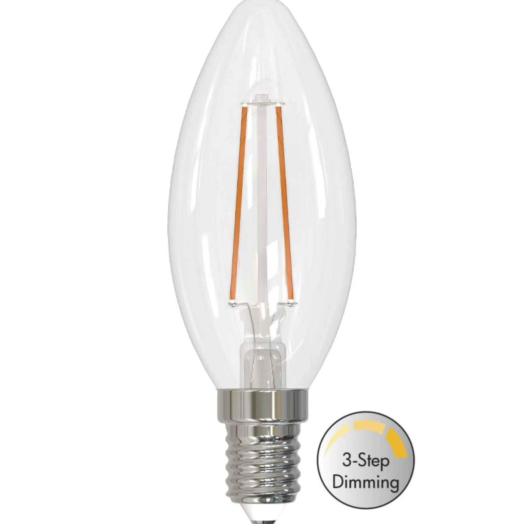 LM LED E14 mignon klar 4W 3-step dim