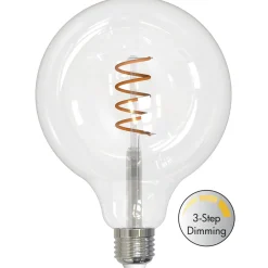 LM LED globe klar Ø125mm 7W 3-step dim