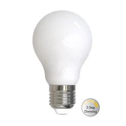 LM LED normal E27 opal 7.5W 806lm 2200K 3-step dim
