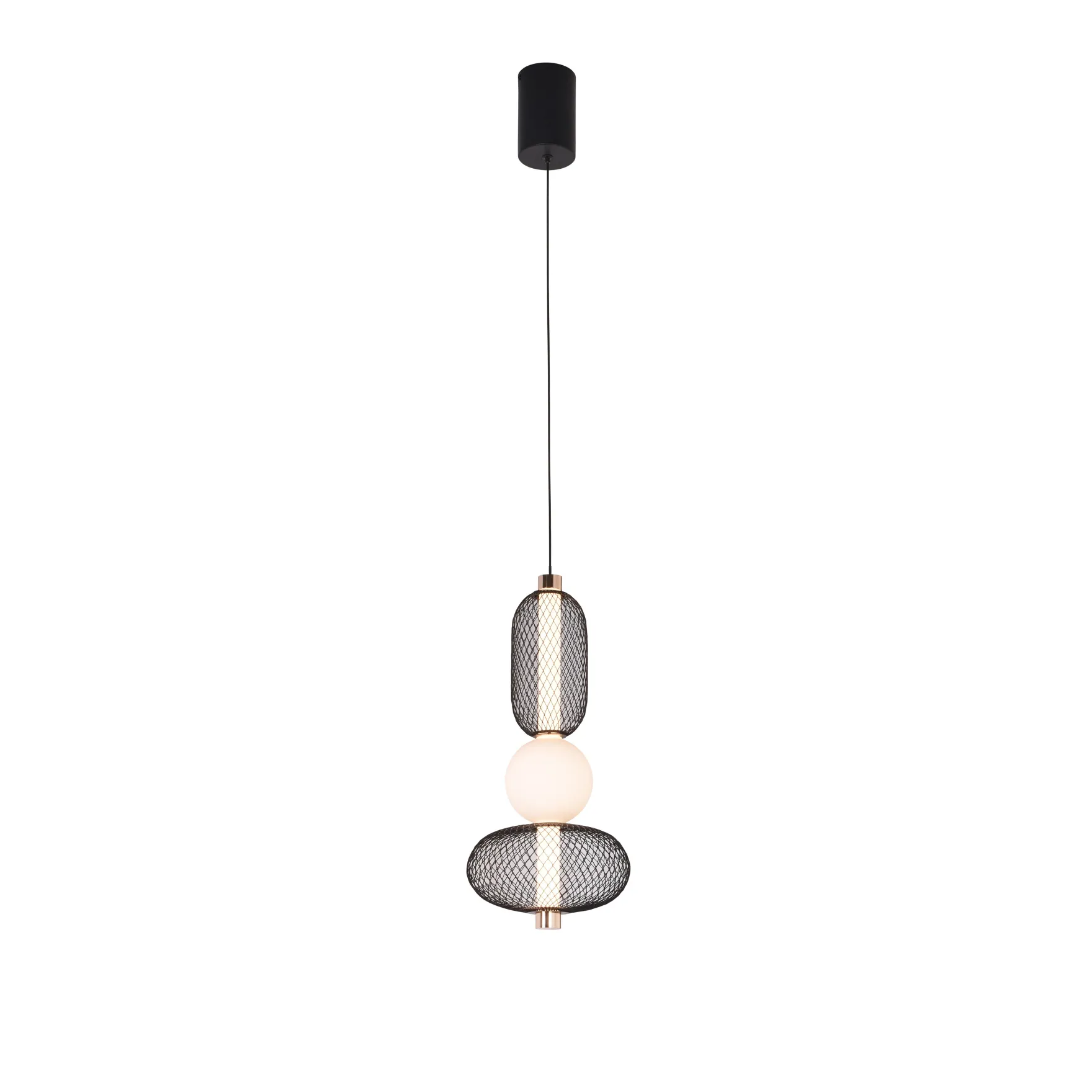 Lumia takpendel stor LED sort/messing