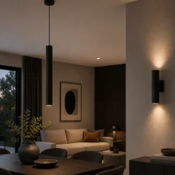 Lysgløtt taklampe 1-lys GU10 sort