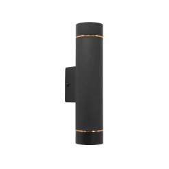 Lysgløtt vegglampe 2-lys GU10 sort