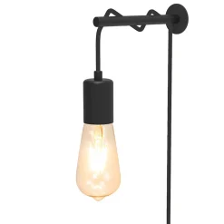Malaysia vegglampe sort