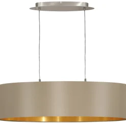 Maserlo takpendel oval taupe/gull