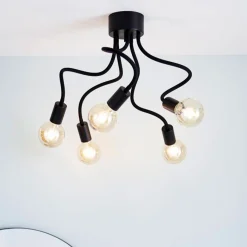 Medusa 5-lys taklampe sort