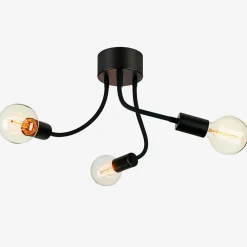 Medusa 3-lys taklampe sort