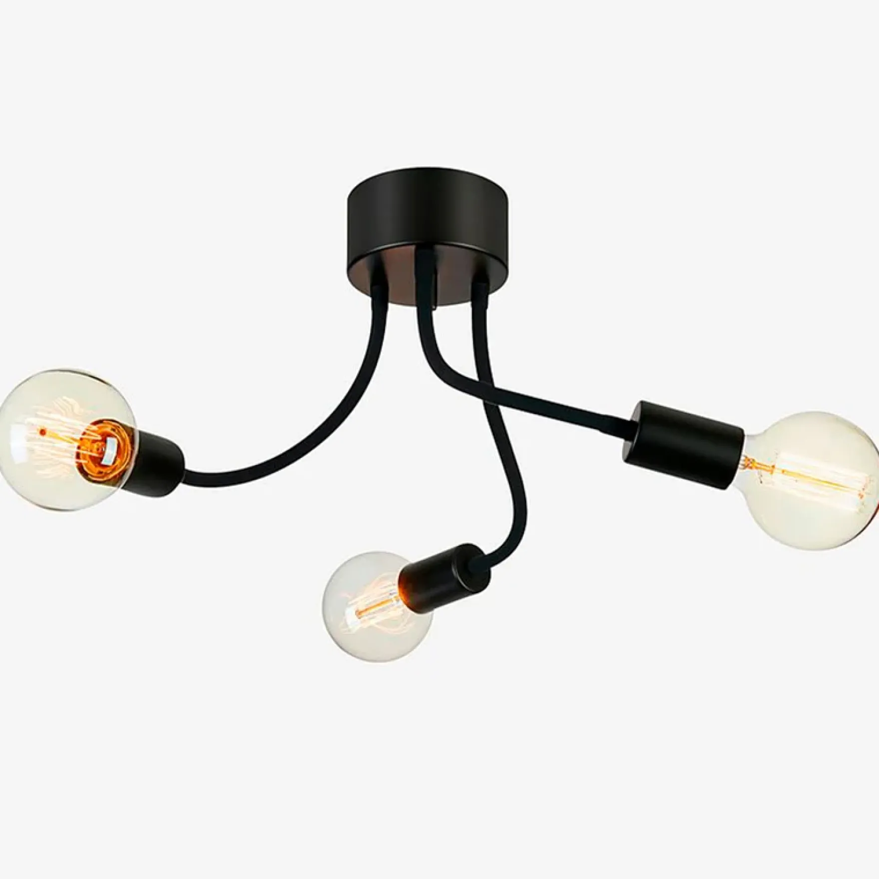Medusa 3-lys taklampe sort