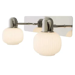 Messina 2-lys vegglampe IP44 krom