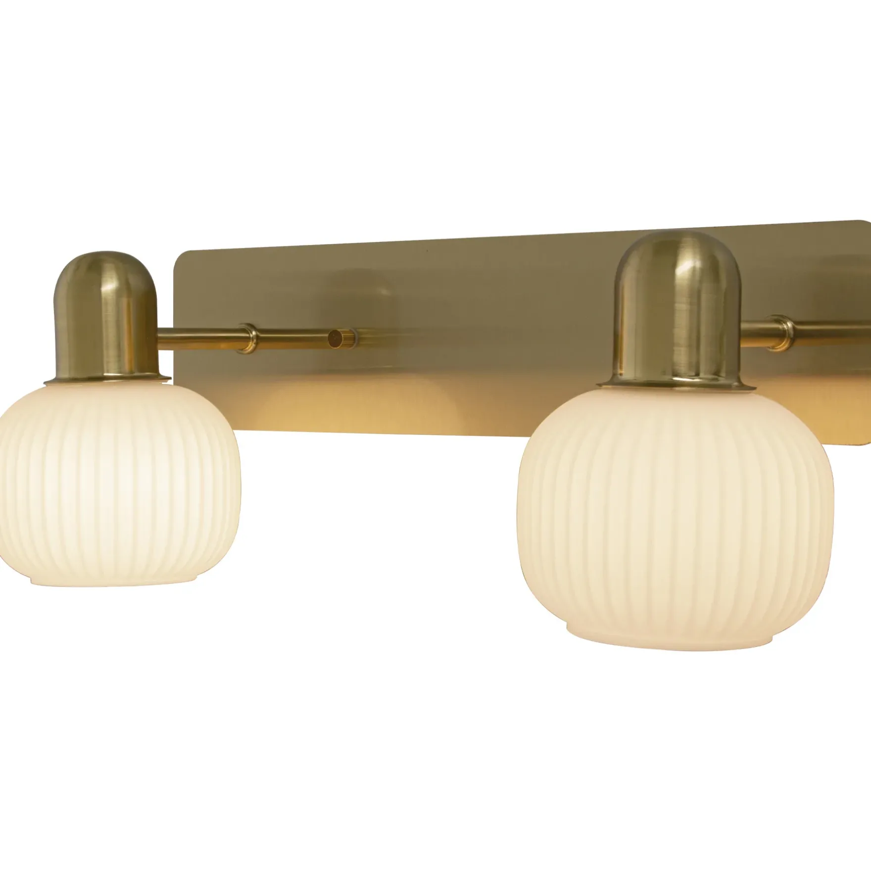 Messina 2-lys vegglampe IP44 messing