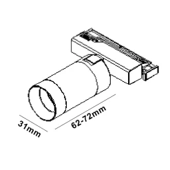 MicroLine Beta LED enkel spot hvit