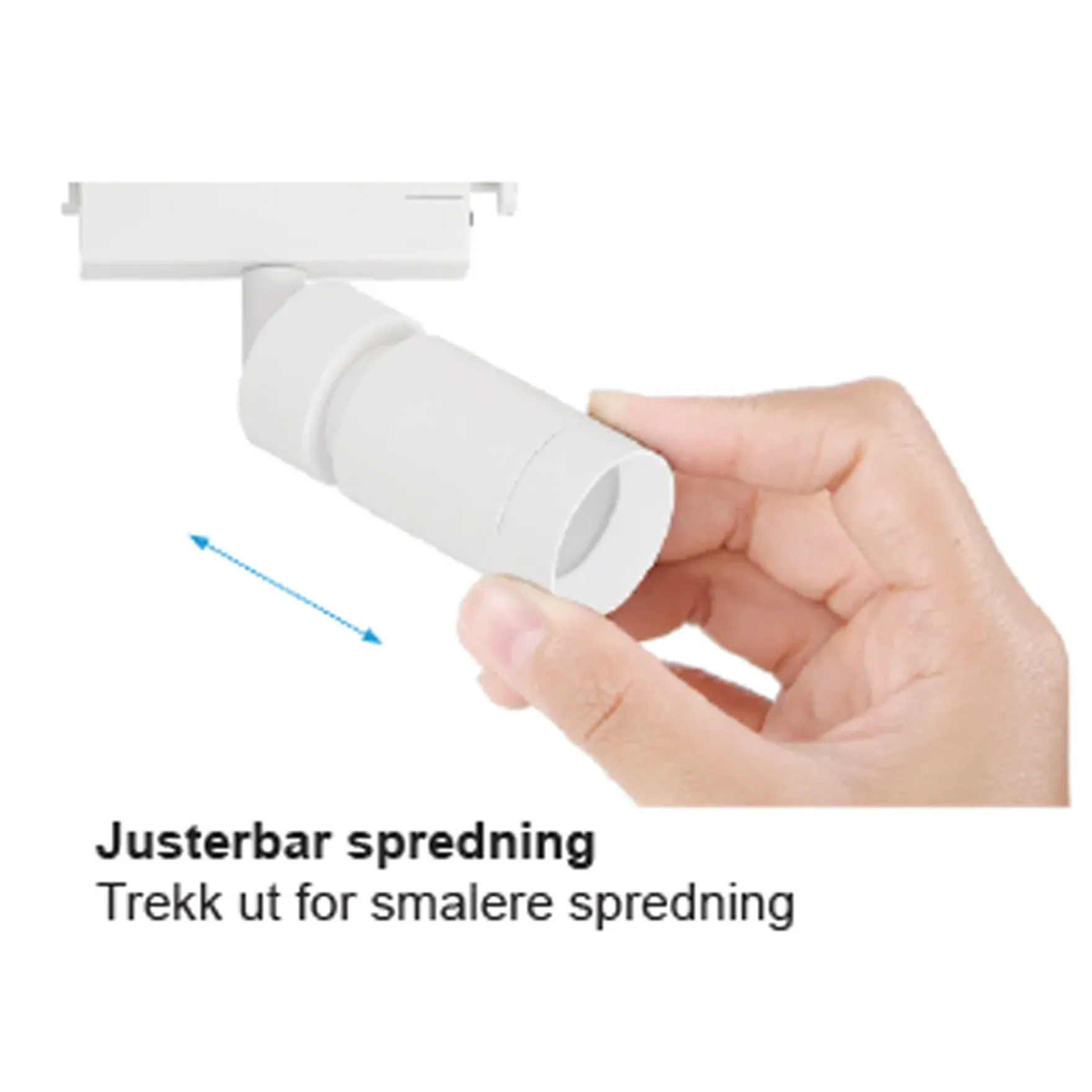 MicroLine Beta LED enkel spot grafitt sort