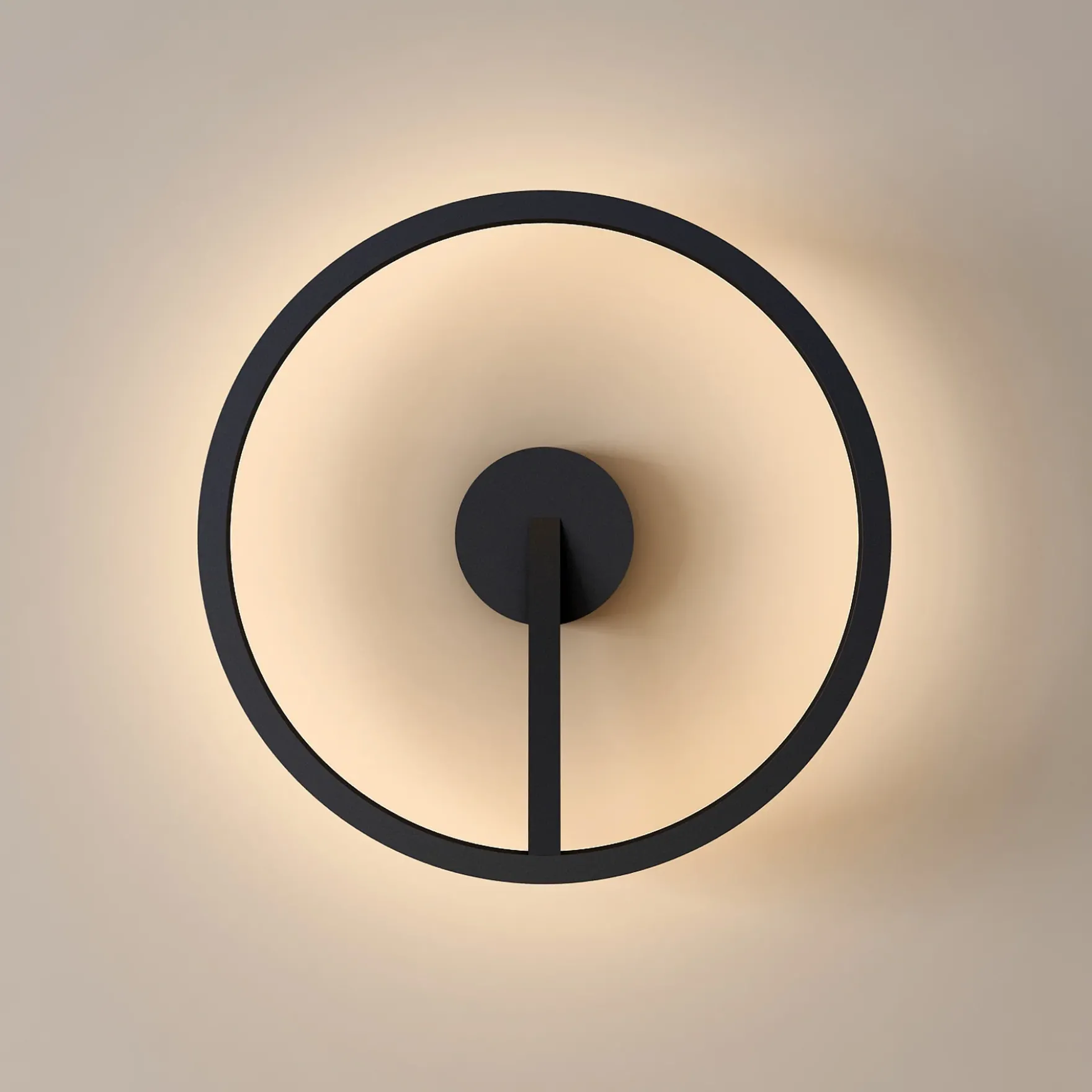 Mind LED vegglampe Ø33cm sort