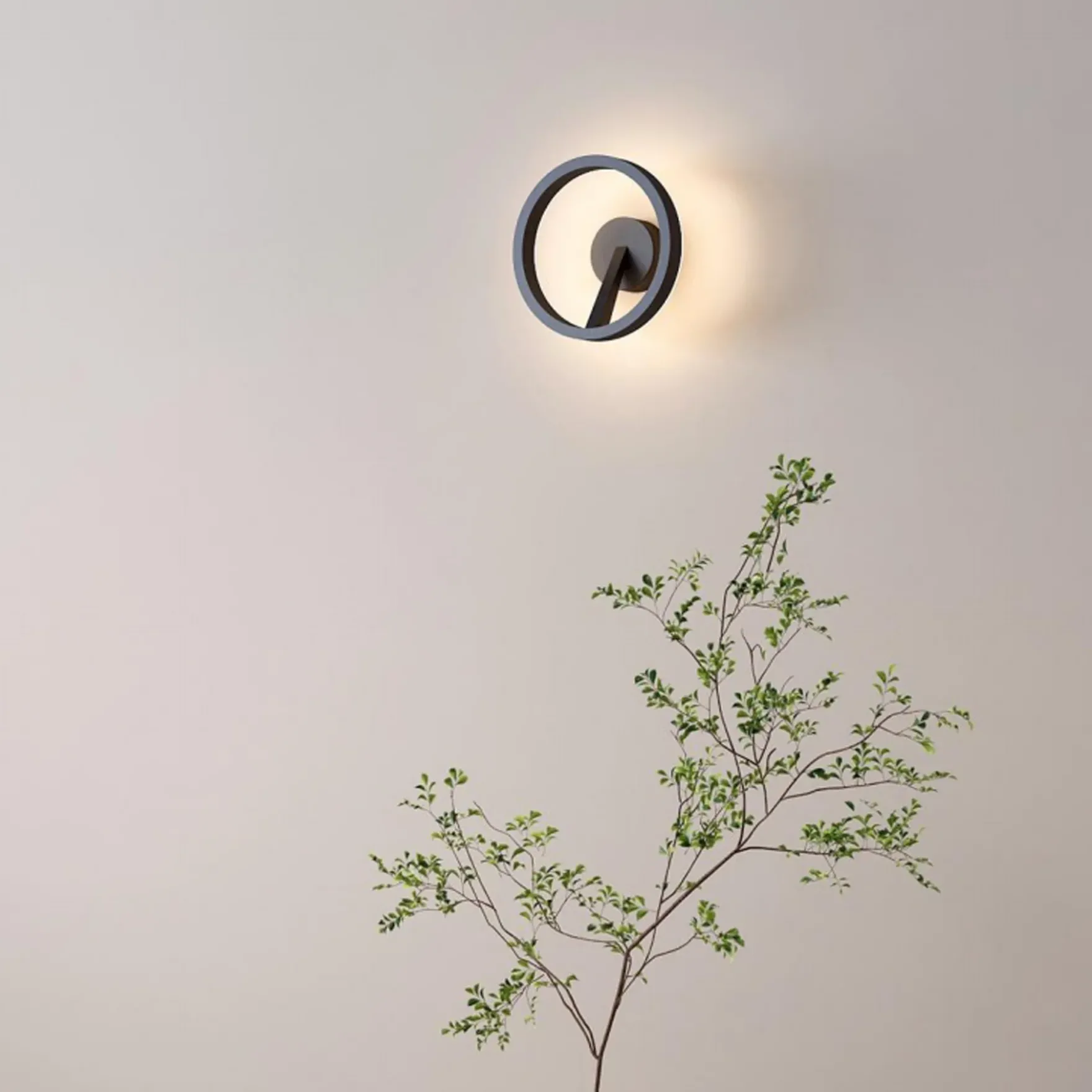 Mind LED vegglampe Ø22cm sort