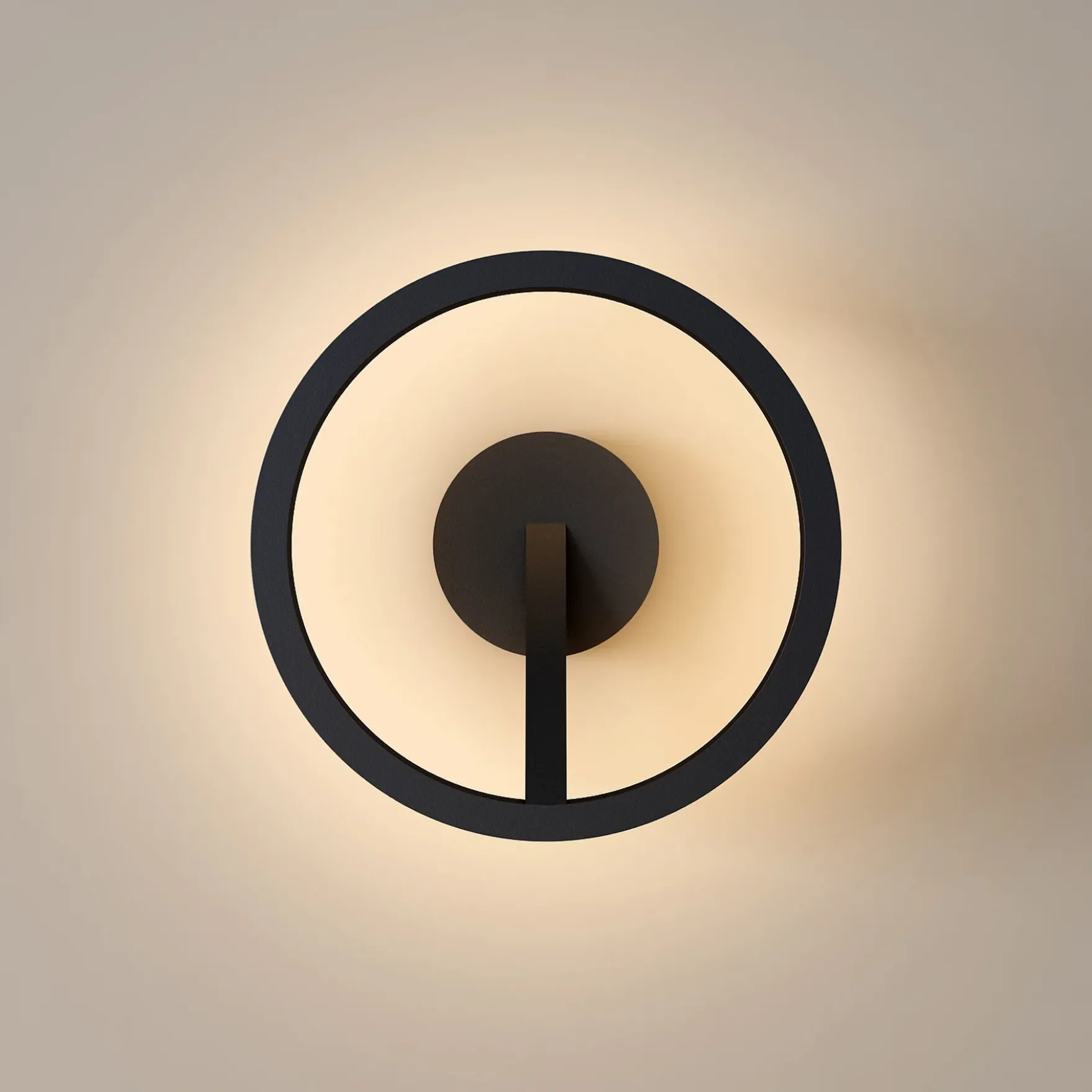 Mind LED vegglampe Ø22cm sort