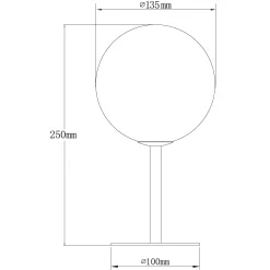 Molekyl bordlampe sort/sotet