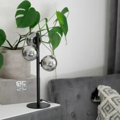 Molekyl 3-lys bordlampe sort/sotet