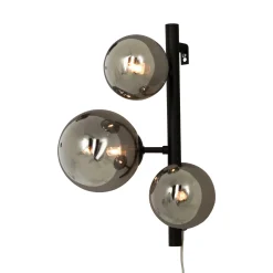 Molekyl 3-lys vegglampe sort/sotet