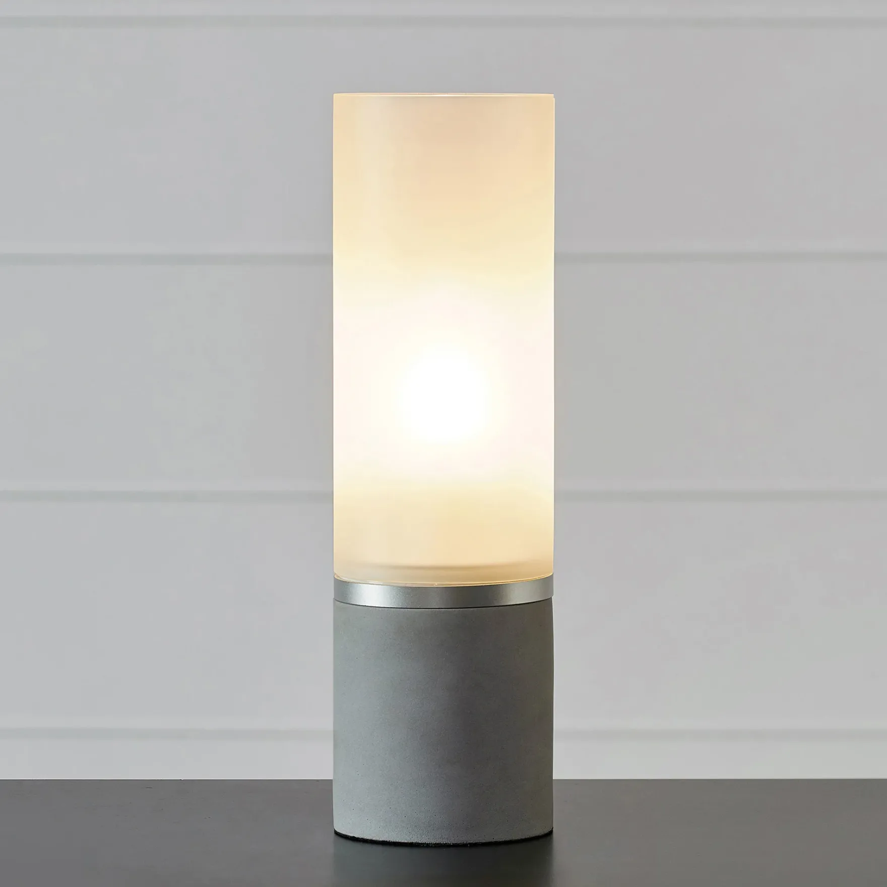 Molo bordlampe 40W E27 grå/frostet