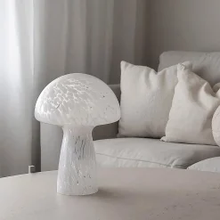 Mushi bordlampe stor hvit/klar