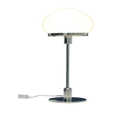 New August bordlampe sølv/hvit
