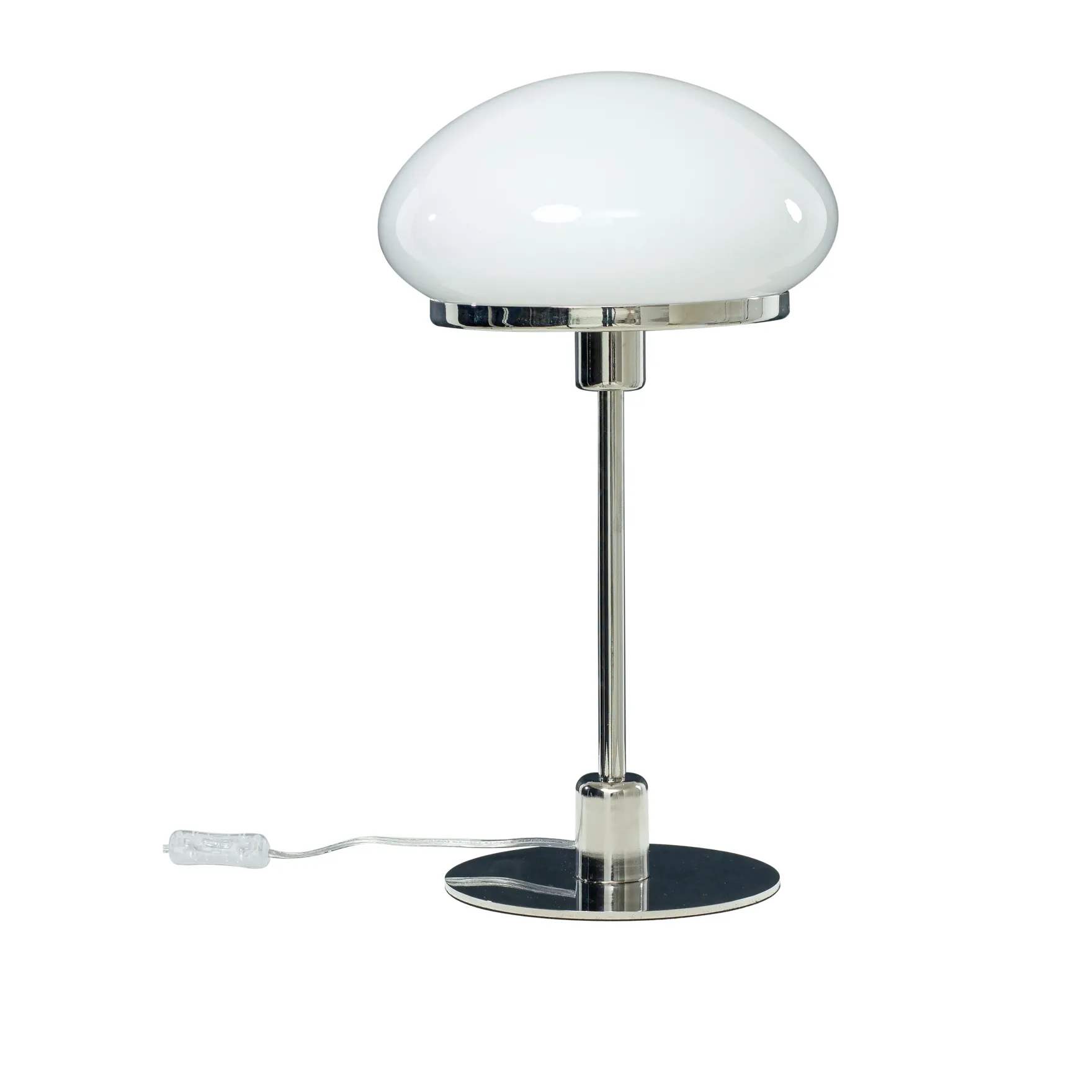 New August bordlampe sølv/hvit