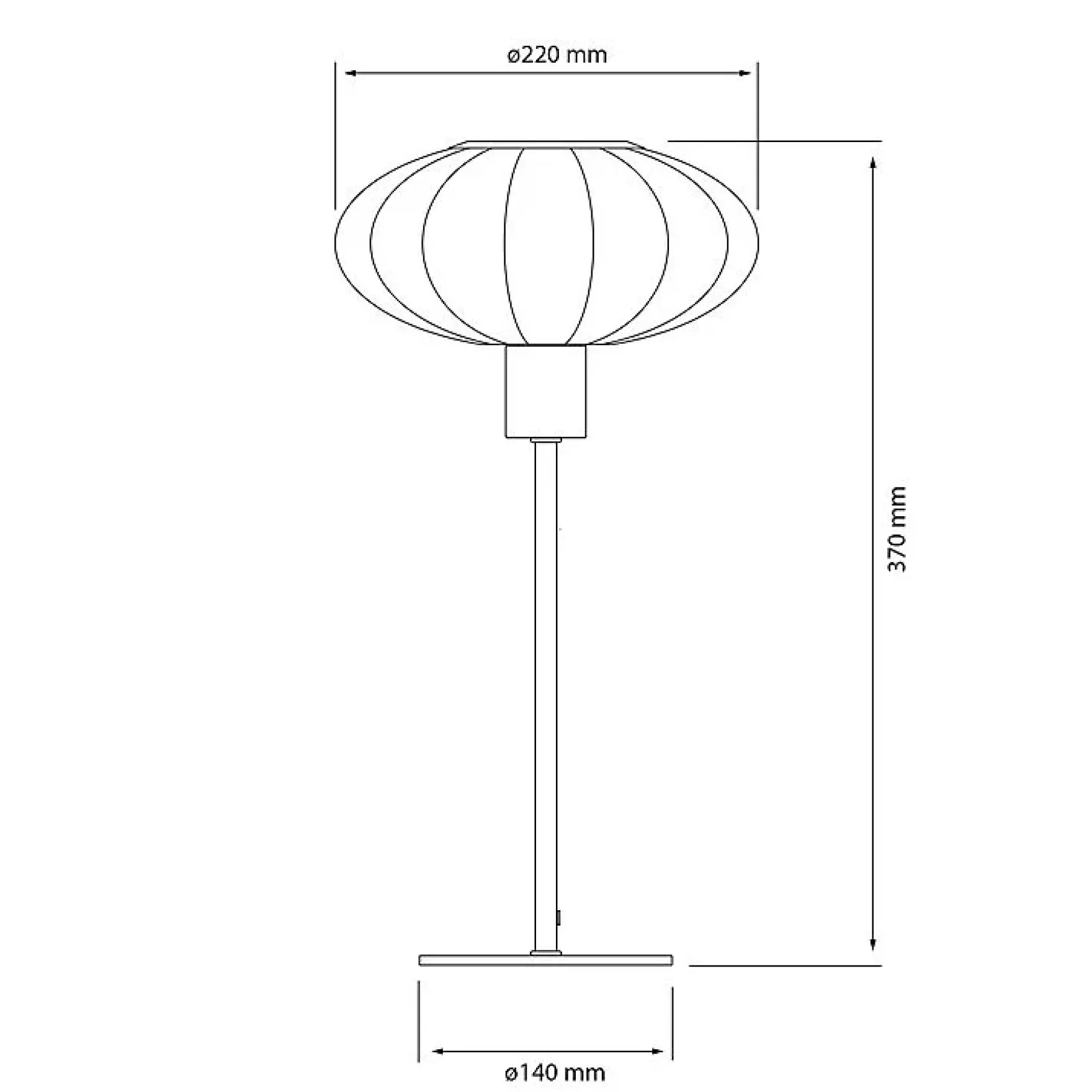 Noor bordlampe liten grå