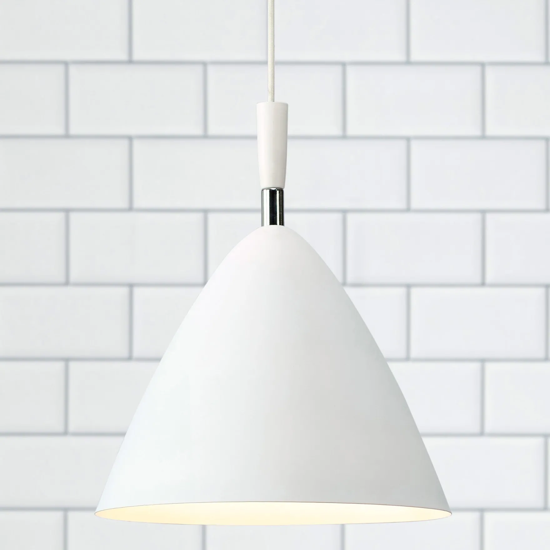 Osteria takpendel E27 hvit/krom