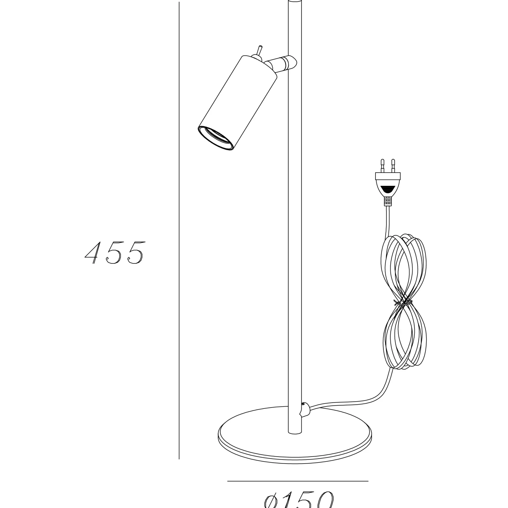 Oz mini K1 bordlampe sort/bronse