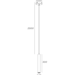 Oz mini K1 takpendel 1-lys hvit