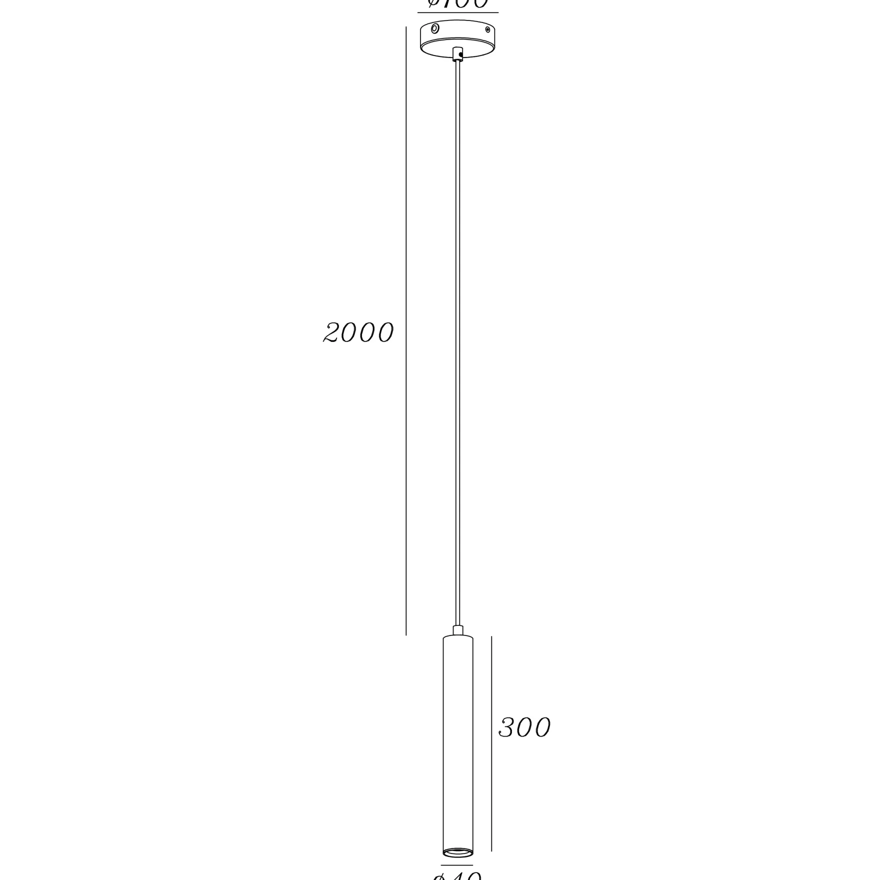 Oz mini K1 takpendel 1-lys hvit