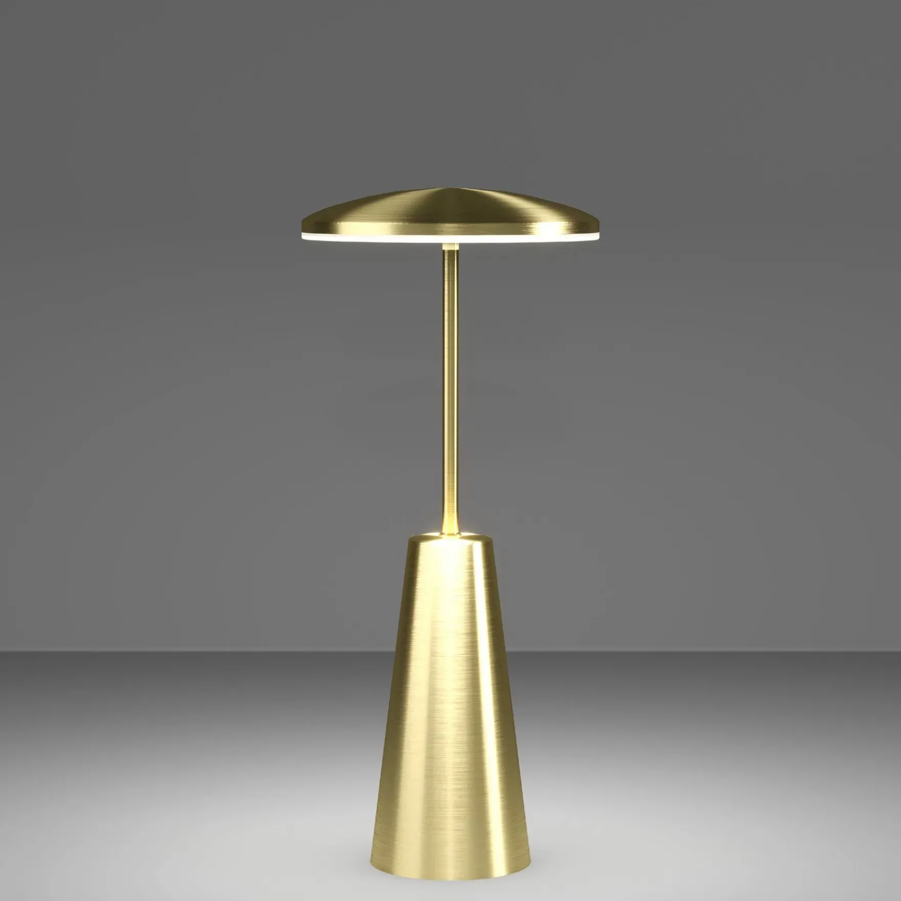 Piccora bordlampe oppladbar IP54 LED messing