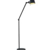 Pionex gulvlampe sort/gull