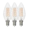 3pk LED E14 krystall klar 4.9W dimbar