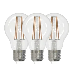 3pk LED E27 normal klar 4.9W dimbar
