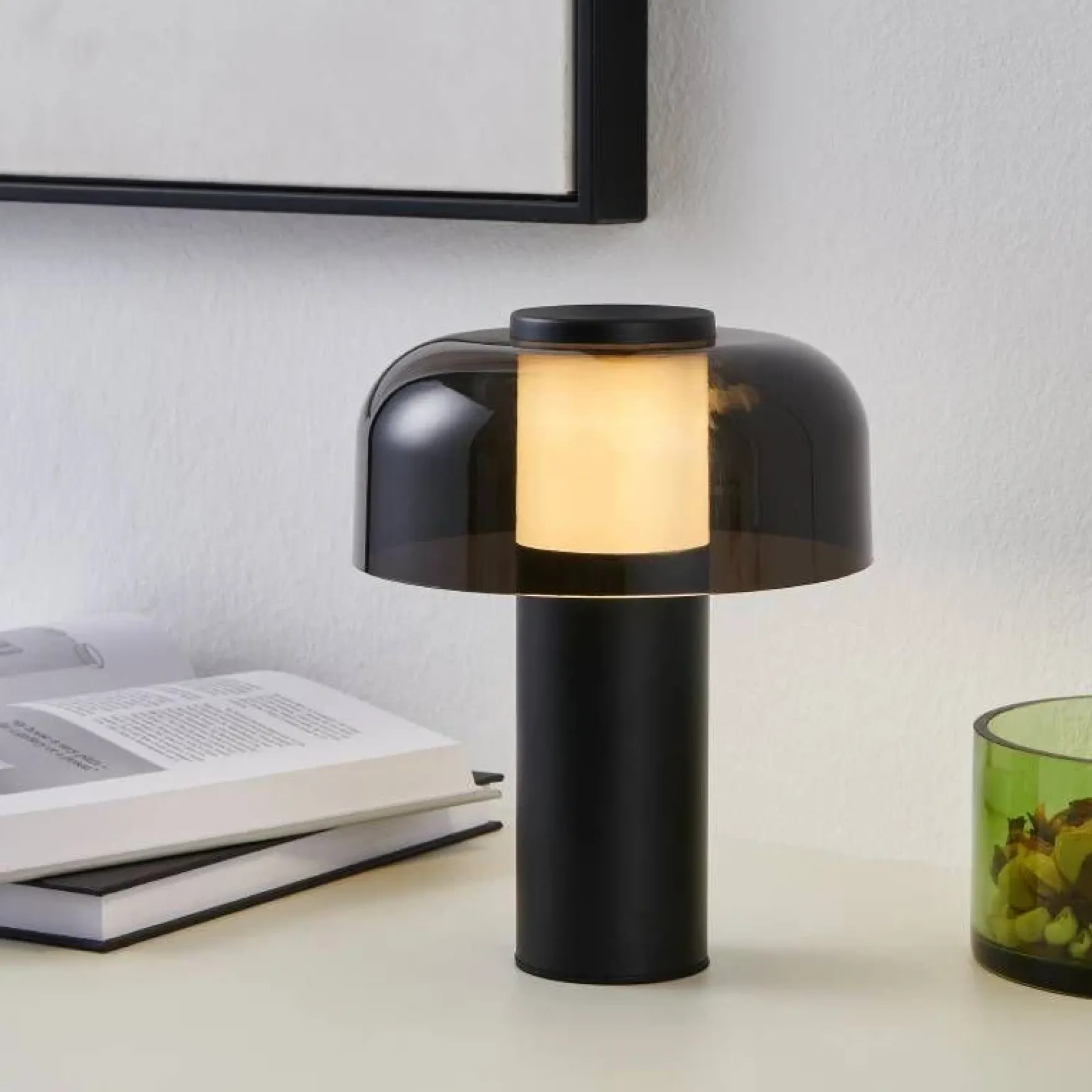 Ponente bordlampe oppladbar IP44 LED sort