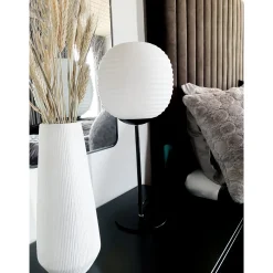 Rille bordlampe sort/opal