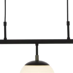 Rille 3-lys pendel rett sort/opal