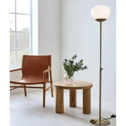 Rise gulvlampe antikk/hvit