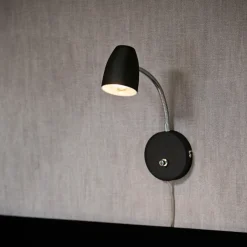 Sandnes vegglampe sort m/dim
