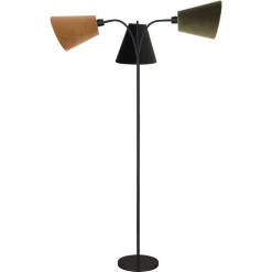 Sandvik 3-lys gulvlampe u/skjerm sort