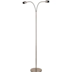 Sandvik 2-lys gulvlampe u/skjerm satin