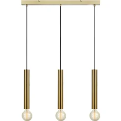 Sencillo 3-lys pendel rett messing